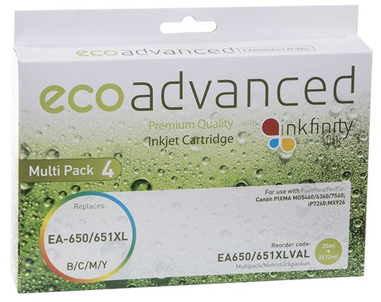 Eco Advanced Comp. w/ Canon 650XL & 651XL VALUE 4 pack
