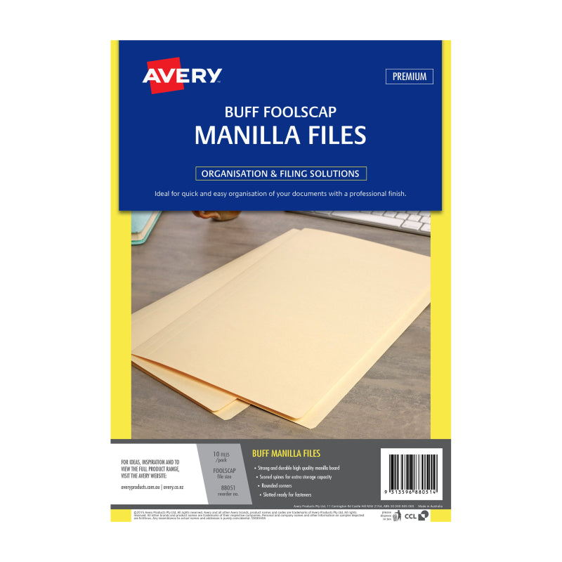 Avery Manilla Folders Pk10 Buff