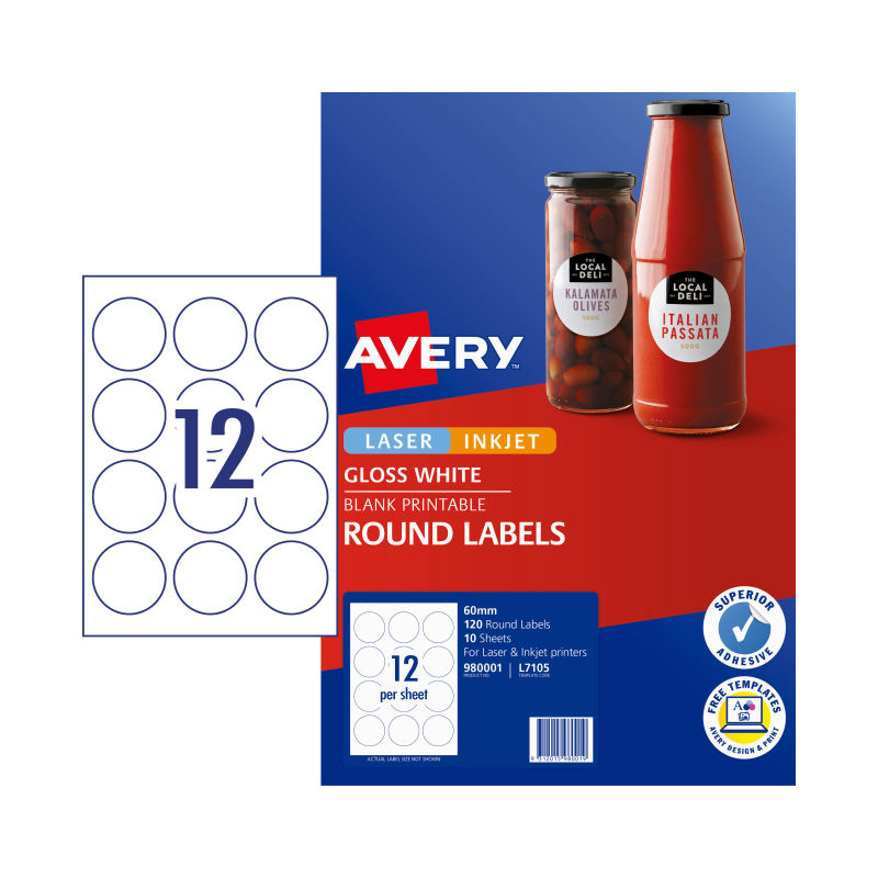 Avery Labels L7105 Round