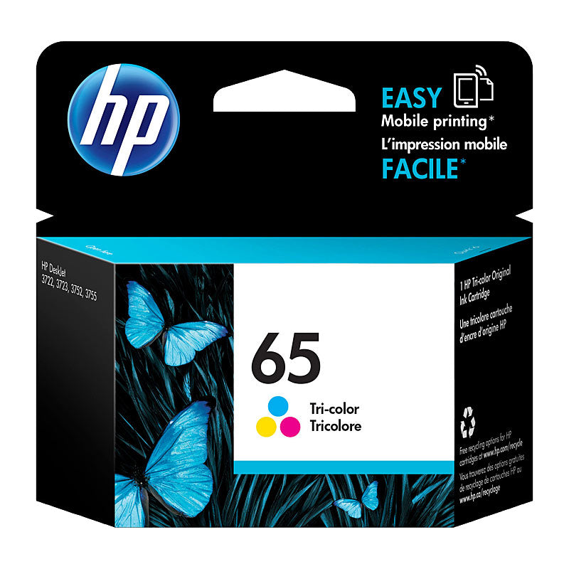 HP #65 Tri Colour Ink Cartridge