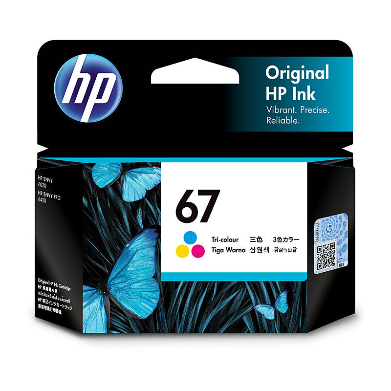 HP #67 Tri Colour Ink Cartridge