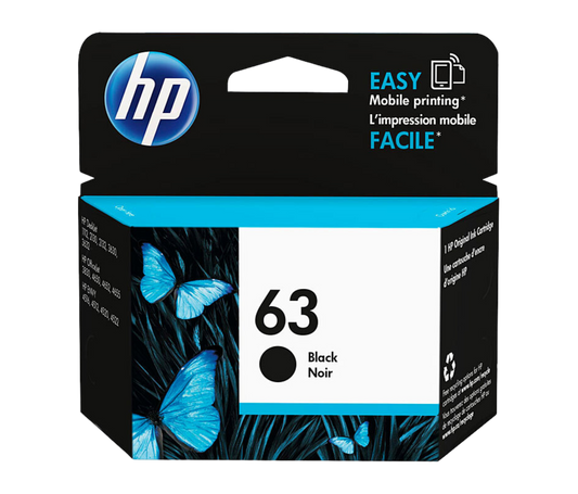 HP #63 Black Low Yeild Ink Cartridge