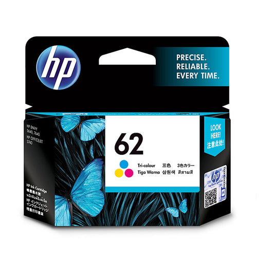 Hp #62 Tri Colour Low Yield Ink Cartridge