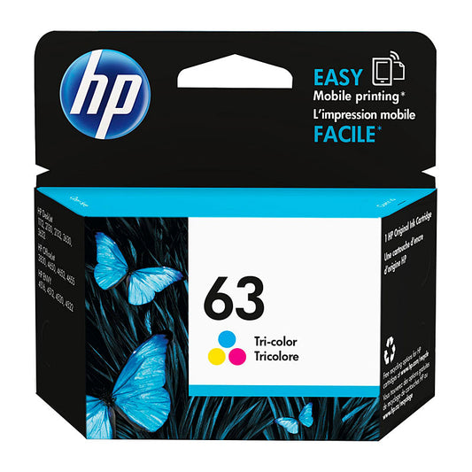 Hp #63 Tri Colour Low Yeild Ink Cartridge